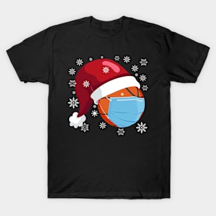 I Just Wanna Play Basketball Christmas ball Santa Hat Xmas T-Shirt